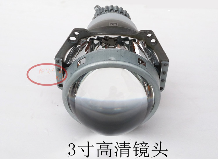 Xe máy 3 inch đôi ống kính không phá hủy cài đặt biển 5Q5 ống kính mắt thiên thần đèn xenon mắt cá đèn điện đèn pha led xe máy 35w	