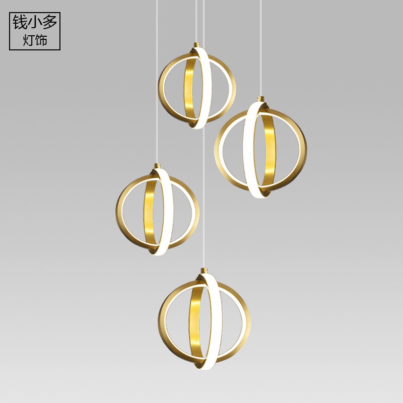 Nordic Minimalist Small Chandelights Art All Copper Dining Room Sleeper Creative ED Light Creativity Bar Headboard Single Head Personality Luminaire