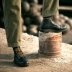 811 paratrooper ủng đen Goodyear nhập khẩu lớp da bò đỏ retro dụng cụ đầu máy cánh nam Giày ống