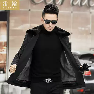 Parker clothing men's fur one mink liner lapel men's mink coat fur net overcome middle-aged winter coat