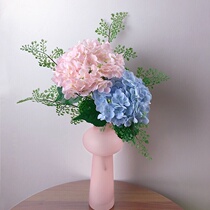 Ultra-realistic 3D hand-feel moisturizing artificial flower large hydrangea artificial flower wedding floral bouquet high-end light luxury photo decoration