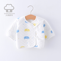 Newborn coat plus cotton half back 0-3 months baby clothes pure cotton thickened spring and autumn winter warm monk clothing