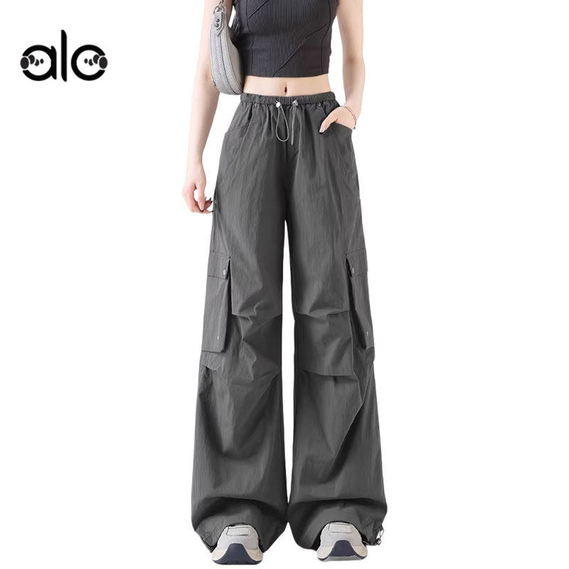 Authentic Direct Sale Alo Kole American-Style Work Pants for Women, Trendy High-End Sports Pants, Straight-Leg Summer Wide-Leg Pants