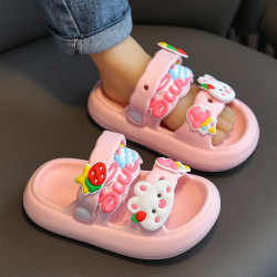 Children's slippers Summer girl cartoon cute princess baby sandals girl wearing cute children's sandwiches outside the soft bottom