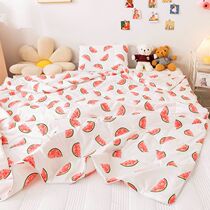 Watermelon pure cotton summer quilt cuddly girl full cotton summer cool by air conditioning thin by cartoon children washable student dorm room