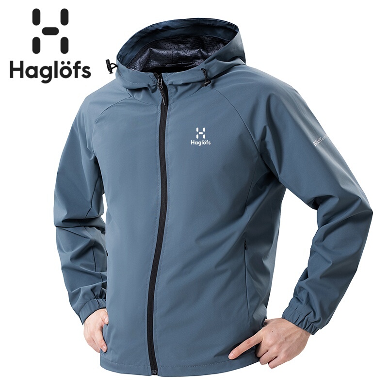 Haglofs Matchstick Men's Outdoor Windproof Waterproof Breathable Jacket Hooded Jacket Sports Windbreaker