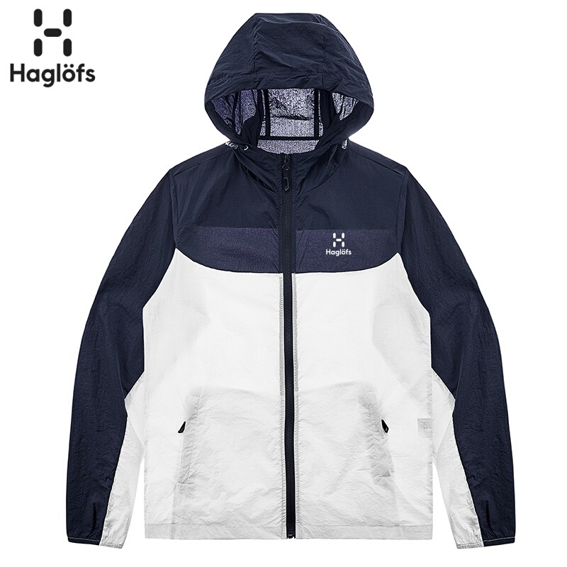 Haglofs Matchstick Sunscreen Jacket for Men, Summer Breathable Quick-Drying Outdoor Sports Casual Hooded Thin Jacket for Women