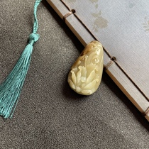 Hotan Jade White Jade Phoenix Peony Pendant Pendant Jade Pendant Natural Jade