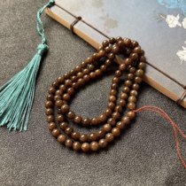 Xinjiang Hotan jade authentic brown sugar round bead hanging chain mens and womens jade jade pendant hanging chain 108 sweater chains