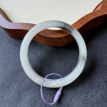 Hotan Jade Qinghai Material White Jade Characteristic Bracelet 58 mm Jade Delicate and Warm 0132