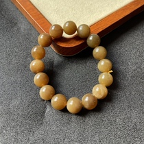 Xinjiang Natural Hotan Jade Qiemo Jinshan Mine Red Oil Old Tang Laokeng Old Material Buddha Beads Bracelet