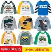 Boys dài sleevet áo thun cotton 2019 mùa xuân mới váy mùa xuân và mùa thu cho trẻ em bé đầu bé bé bé gái bé bé bé.