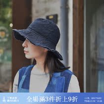 Unfinished heavy blue dye plant dyed rain Dew neutral wide eaves casual thin spring summer fishermans hat