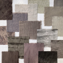 Unfinished plant dyed neutral gray WAG caked wind salt DIY cloth rag bag patchwork cloth head combination color card