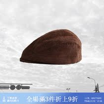 Unfinished Persimmon dyed painter hat handmade stitching decoration cap hand woven beret