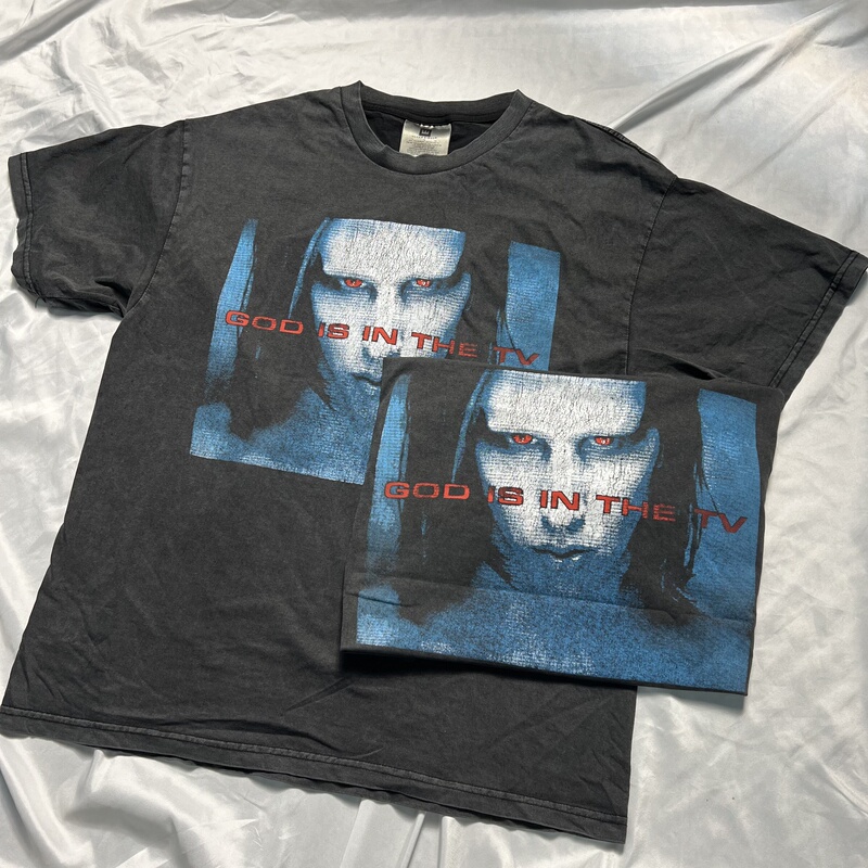 【New Batch】Marilyn Manson God Is in the Tv 1998 Vintage T-Shirt