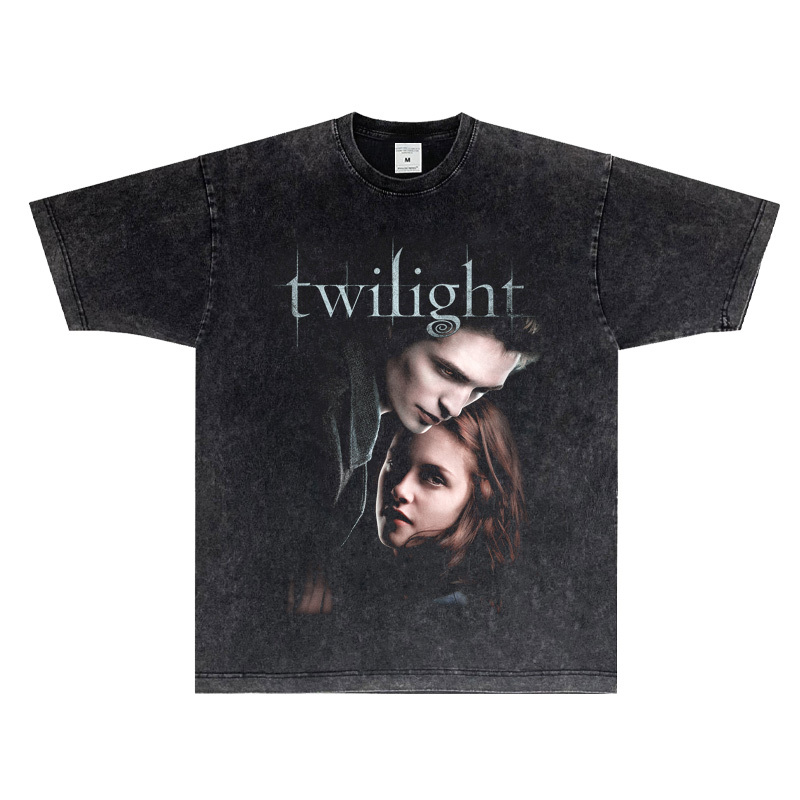 Twilight Tee American Movie Twilight Series Printed Short-Sleeved T-Shirt Robert Kristen