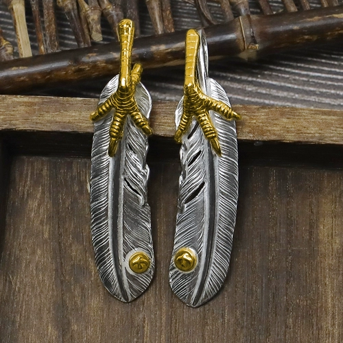 伊瓦岚 Горо Такахаши Горос, усеянный золото, на колье с золотым орлом для пера для мужчин и женщин стерлингового серебряного серебра Чжоу Цинчао