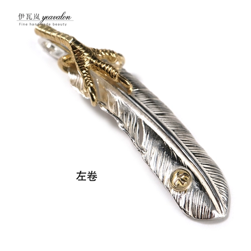 伊瓦岚 Горо Такахаши Горос, усеянный золото, на колье с золотым орлом для пера для мужчин и женщин стерлингового серебряного серебра Чжоу Цинчао