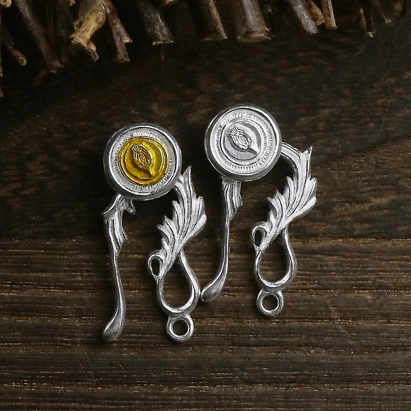 Iwala Legend Yoshihara Naoko Hook Ring Gold-Plated Ring Necklace Connector Too-Ga Chain Pure Silver Tangcao Hook Clasp