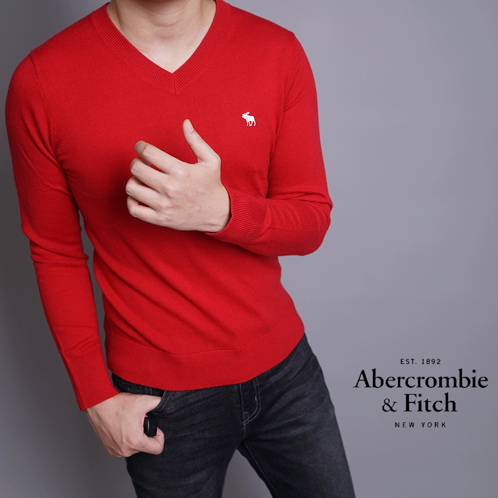 Giải phóng mặt bằng đặc biệt American Abercrombie Fitch áo len nam cổ chữ v mới - Áo len