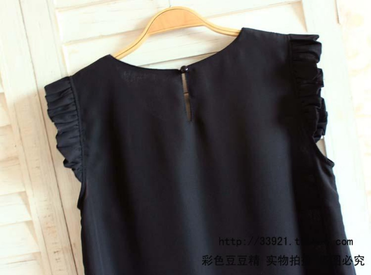Mùa hè mới của Hàn Quốc thời trang màu vàng ngọt ngào Slim cổ áo búp bê ren đáy quần voan nữ với kích thước lớn áo sơ mi nữ cao cấp hàng hiệu