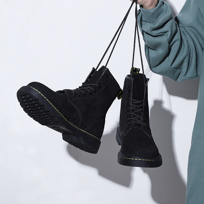 Black Martin boot male high cylinder Inn Wind 2022 new Summer Korean version Fashion 100 Middle Cylinder Tooling Tide Shoes Man