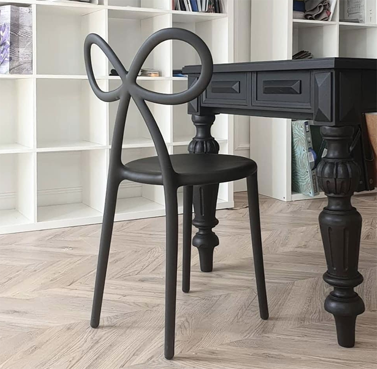 Стул qeeboo意大利进口ribbon 椅子创意装饰蝴蝶结餐椅北欧时尚网红椅