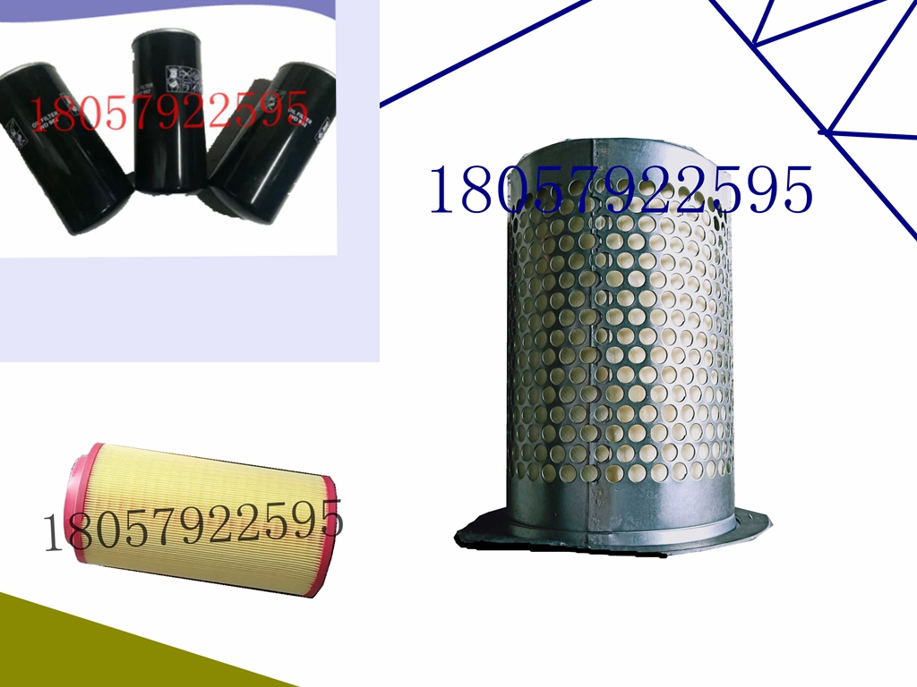 Prias 55KW belt screw type air compressor three filter BK55 8 air filter oil filter core oil core