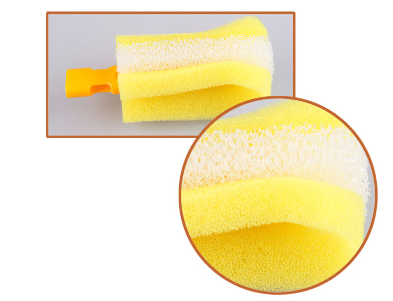 Xiduo 2 mảnh kết hợp bộ bàn chải chai bàn chải đầu có thể thay thế bàn chải chai bọt biển xoay bàn chải làm sạch chai - Thức ăn-chai và các mặt hàng tương đối bình sữa comotomo 150ml