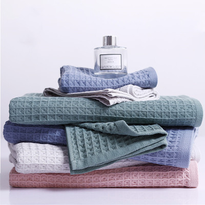 宮沢杏子2021新款女夏男速干浴巾高档纯棉家用吸水大人薄款华夫格