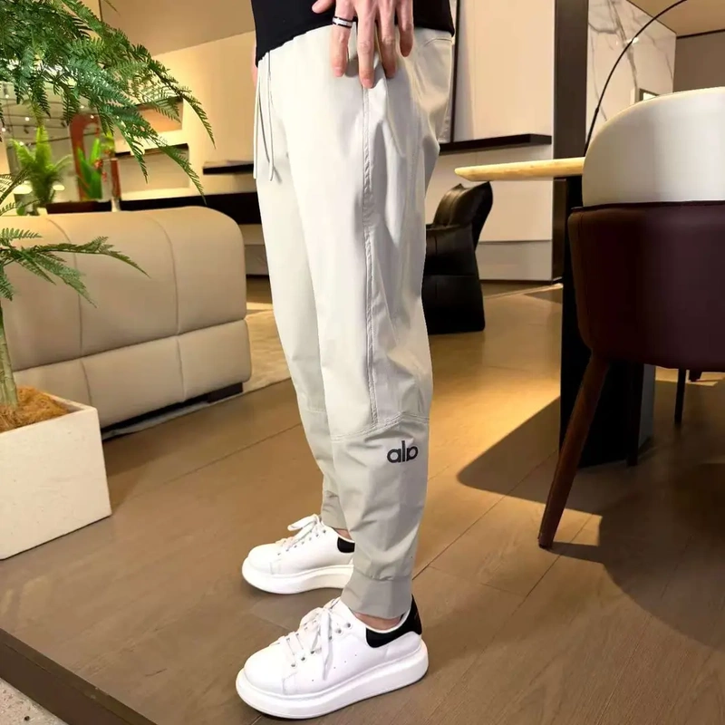 Lizhan Men's Clothing 2679 Summer New Thin Milk Silk Versatile Breathable Trendy Stretchy Slim Fit Sports Sweatpants