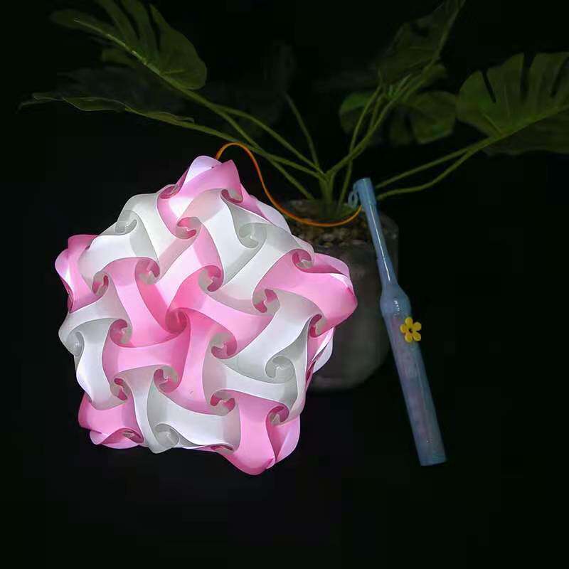 Spring Festival Flower Lamp Handmade Diy MaterialChildren assembled toy lanterns luminous gift led night lights