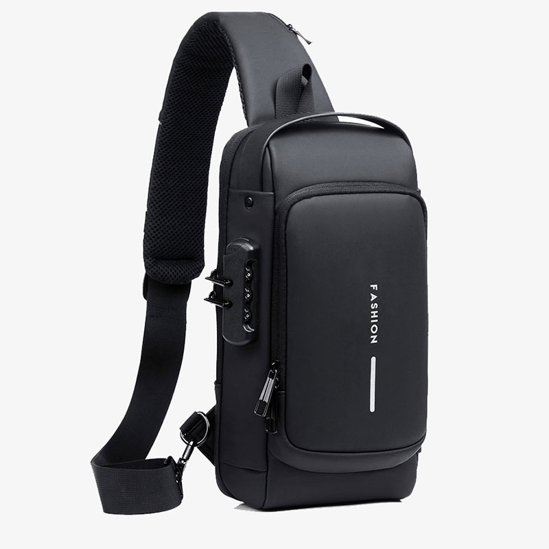 Yidong Fat Commerce Supply Chain Black tech Shoulder Bag Sports Locomotive Bag Frosted Leather Chest Bag Single Shoulder Bag Xuan Qi Tide Bag