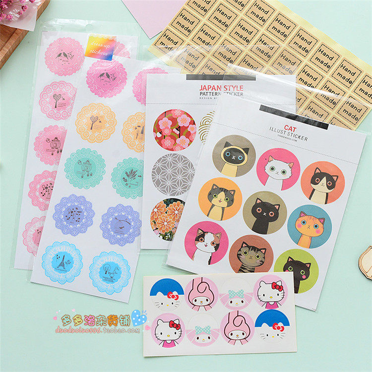 Seal stickers giftsSticker handmade packaging decorative rubber seal clay handwork dolo
