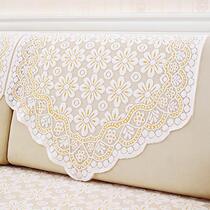Sofa cushion Single long European sofa cover Nordic style spring and autumn thickened sofa cover Lace gauze mesh yarn