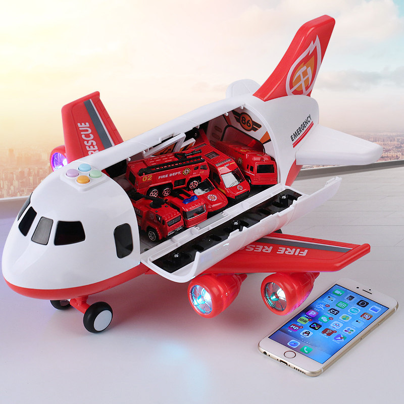 Children's toy Aircraft Boy 3 year old Large number of fall Inertial Small Car Multifunction Engineering Police Car Toy Sets Group