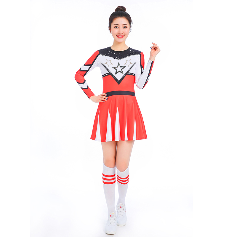 Bodybuilding Acting Dress Rehearsal for the Conqueror Conserve Primary and Secondary School cheerleading and cheerleader uniforms