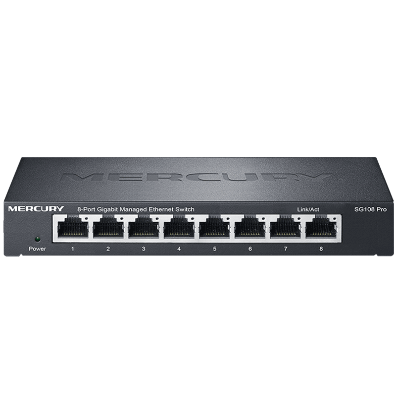 Mercury Mercury SG108 Pro Gigabit 8-port Network switch Layer 2 Managed Web management VLAN division Enterprise office home network interface increase expansion network cable