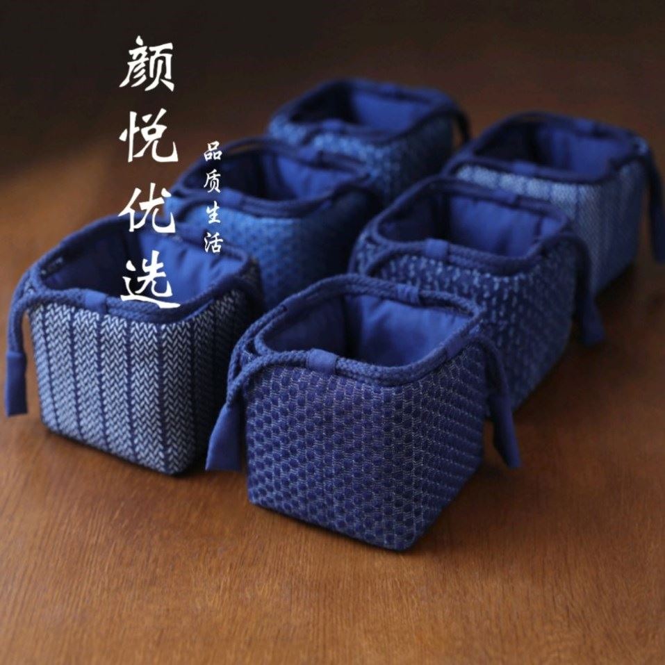 Thickened old coarse cloth containing travel bag Cloth Bag Teacup Tea Cup Small CUHK Bunbag Tea Cup Containing bag storage bag