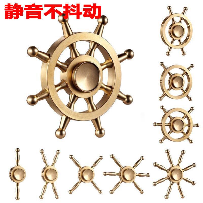 Premium children's toy fingertips Tops Pure Copper Lightening Interlasting Metal Rotating Students Adults Decompression of the Jedi-Taobao