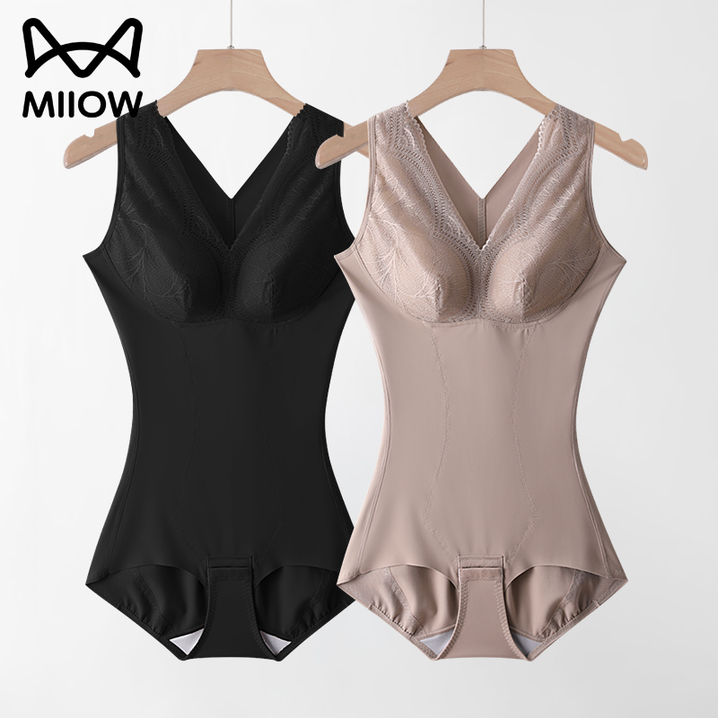 Shapewear Bodysuit for Tummy Control, Waist Cinching, Postpartum Body Shaping, Slimming, Autumn and Winter Fleece-Lined Thermal Slimming Garment