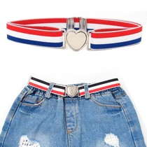 Love buckle teen male and female versatile jeans belt Student adjustable pants belt belt decoration