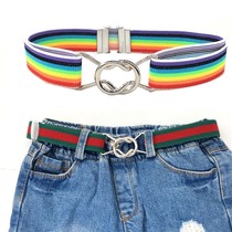 Young student womens pants belt denim simple and versatile decorative belt fashion Korean version of the wild