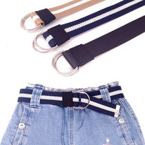 Childrens canvas belt Boy and girl military training belt Youth youth student Korean version of simple jeans belt
