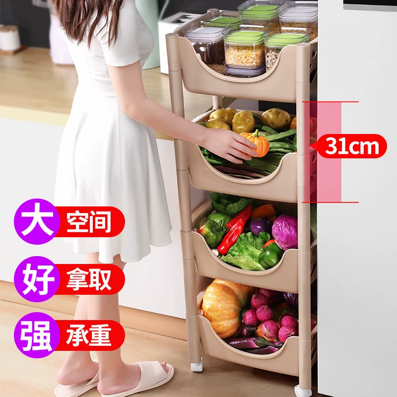 Jia helper kệ bếp tầng nhiều tầng lưu trữ kệ rau cung cấp thiết bị nhỏ cửa hàng bách hóa giỏ phòng ngủ tạo tác - Thiết bị sân khấu