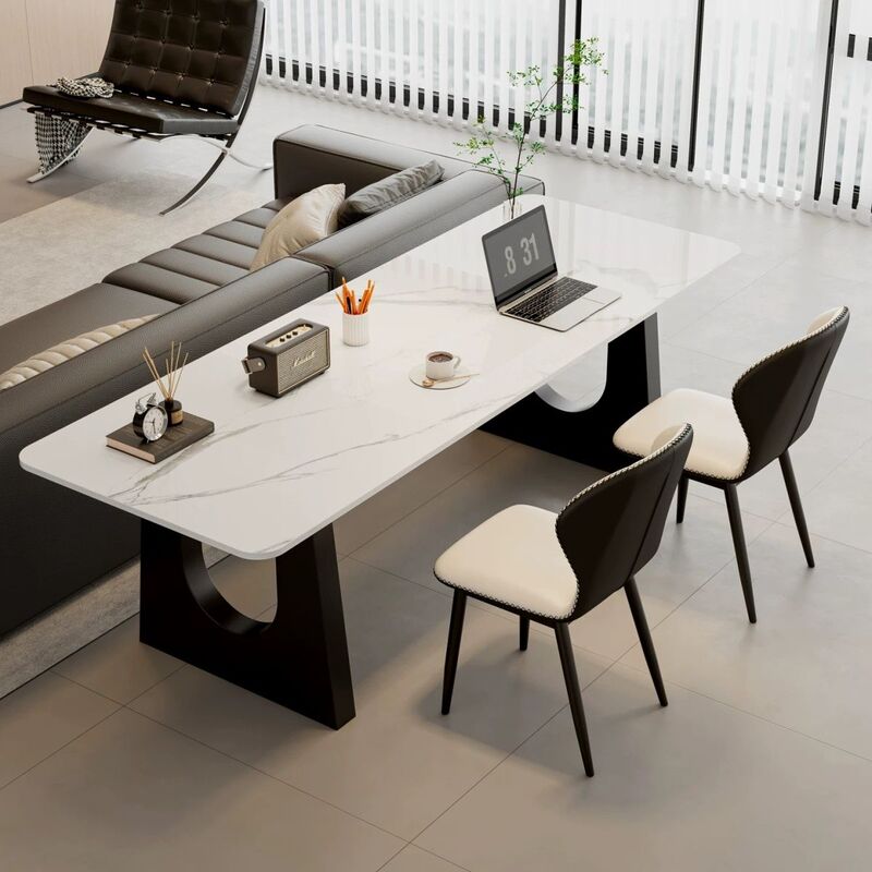 Medieval-Style Slate Desk Integrated with Modern Minimalist Home Dining Table, Living Room Rectangular Dining Table, Workbench, Office Desk Medieval-Style Slate Desk Integrated with Modern Minimalist Home Dining Table, Living Room Rectangular Dining Table, Workbench, Office Desk