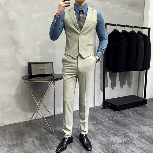 Brother, костюм, жилет, комплект, пиджак классического кроя, в корейском стиле, 3 предмета