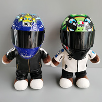 Motorcycle helmet doll rally bear lucky cat venom racing 4s locomotive tail box decoration pendant gift ornaments