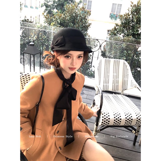 LazyDidi Berlin Past Recommendation!! Rich family's daughter's cape woolen coat mid-length high-end coat